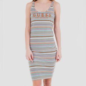🏝️Guess originals 1981 striped logo bodycon dress